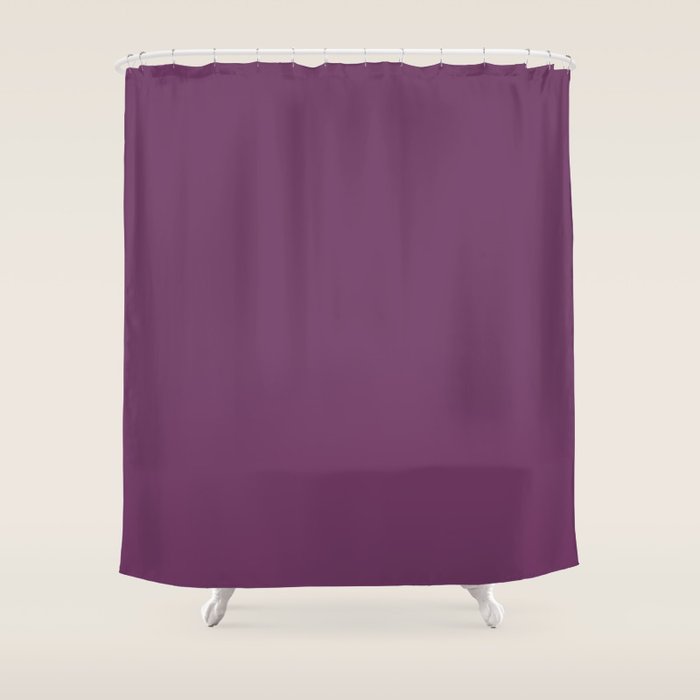 Mauve Purple Solid Color Shower Curtain Gallery Image 1