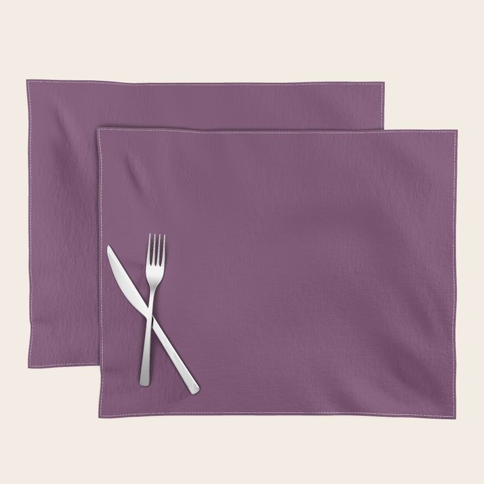 Mauve Purple Solid Color Placemat Gallery Image 1