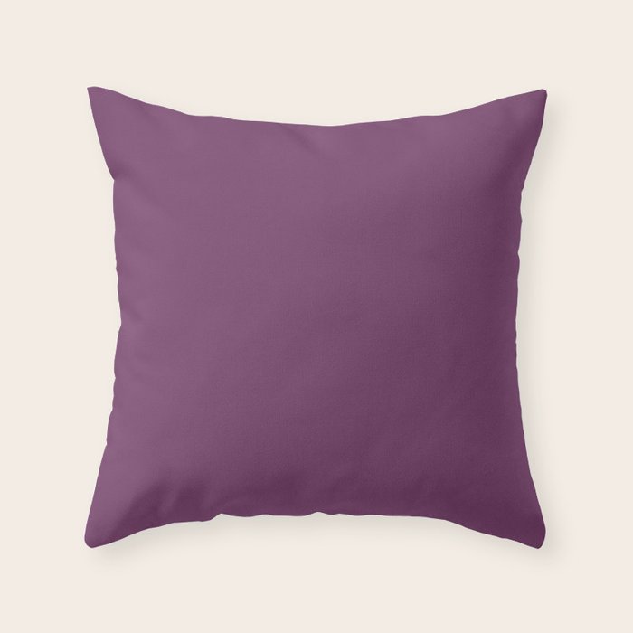 Mauve Purple Solid Color Throw Pillow Gallery Image 6