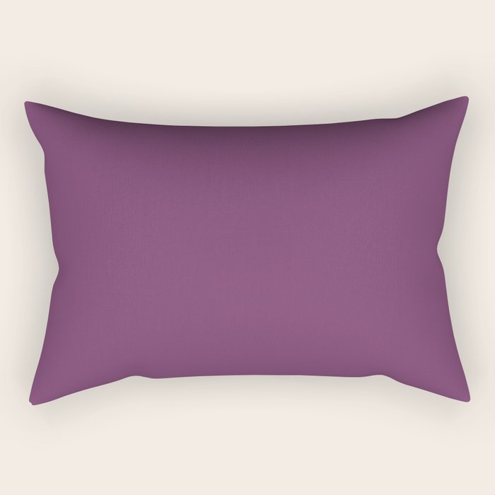 Mauve Purple Solid Color Rectangular Pillow Gallery Image 1