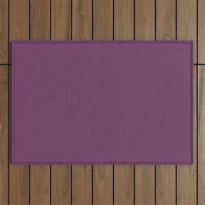 Mauve Purple Solid Color Outdoor Rug Gallery Image 1