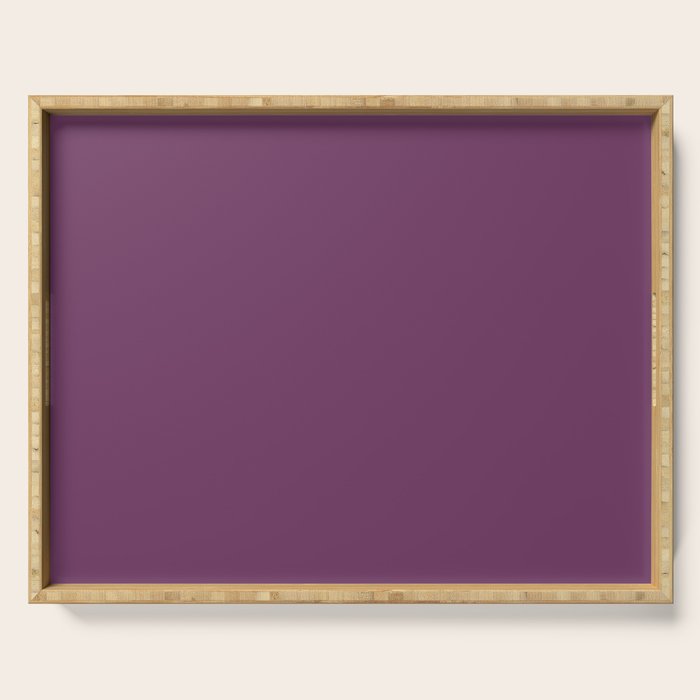 Mauve Purple Solid Color Serving Tray Gallery Image 1