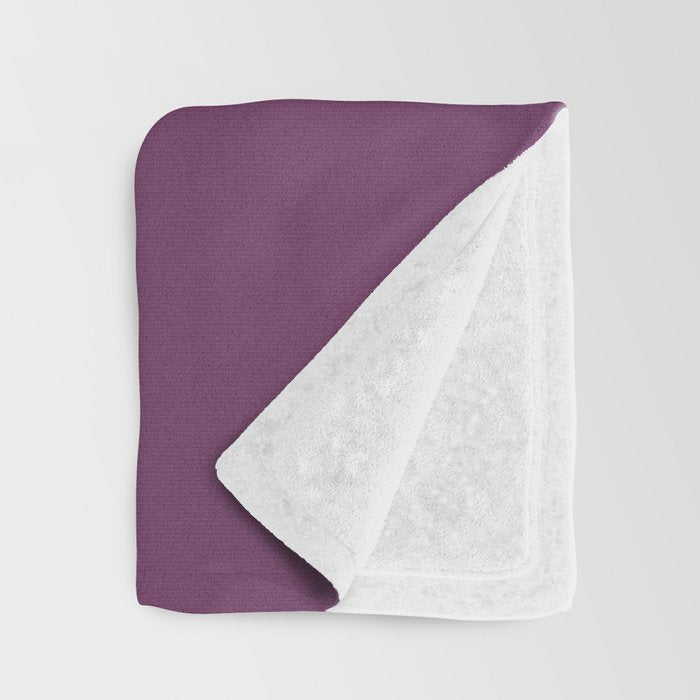 Mauve Purple Solid Color Throw Blanket Gallery Image 3