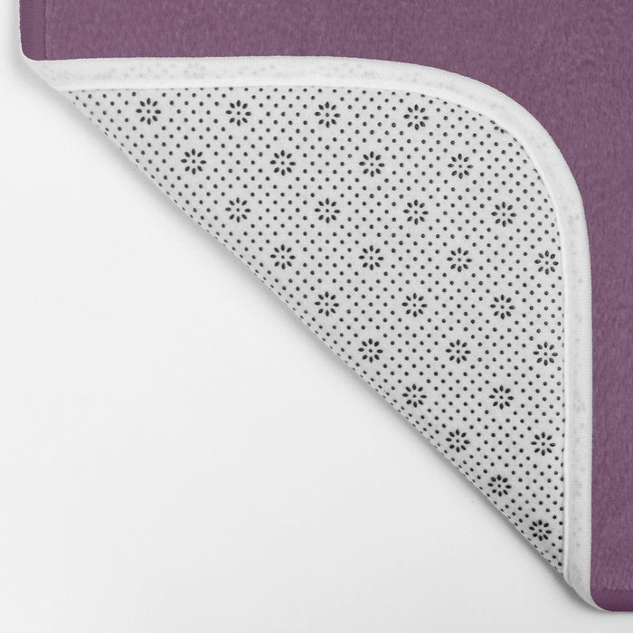 Mauve Purple Solid Color Bath Mat Gallery Image 2