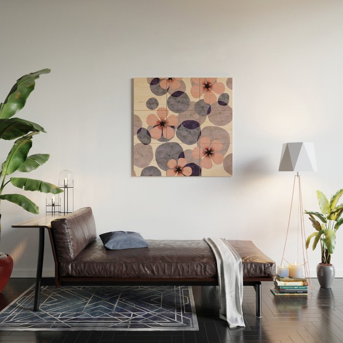 Water lilies Wood Wall Art Gallery Image 2