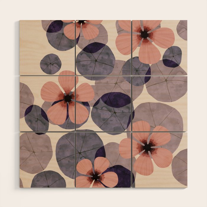 Water lilies Wood Wall Art Gallery Image 1