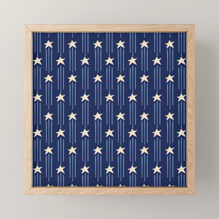 Night Star - indigo Mini Art Print Gallery Image 1