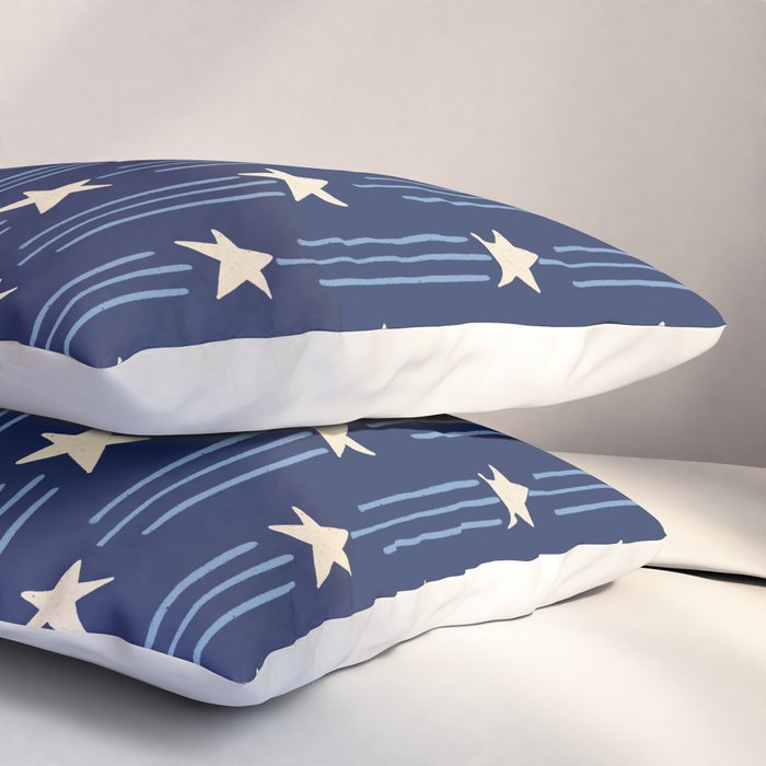 Night Star - indigo Pillow Sham Gallery Image 3