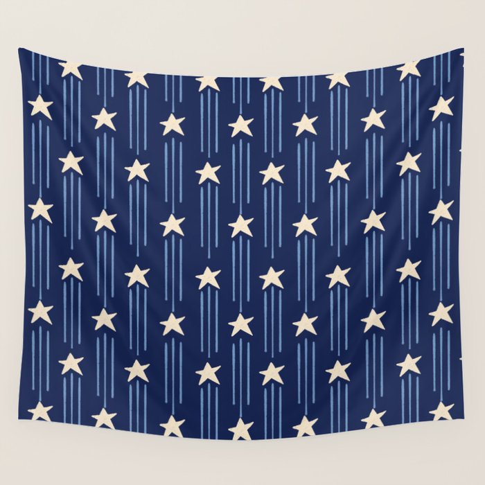 Night Star - indigo Wall Tapestry Gallery Image 1