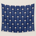 Night Star - indigo Wall Tapestry Gallery Image 4