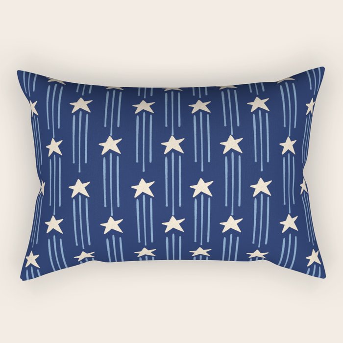 Night Star - indigo Rectangular Pillow Gallery Image 2