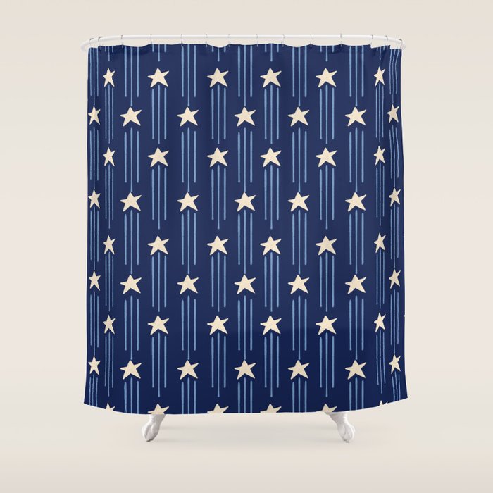 Night Star - indigo Shower Curtain Gallery Image 1