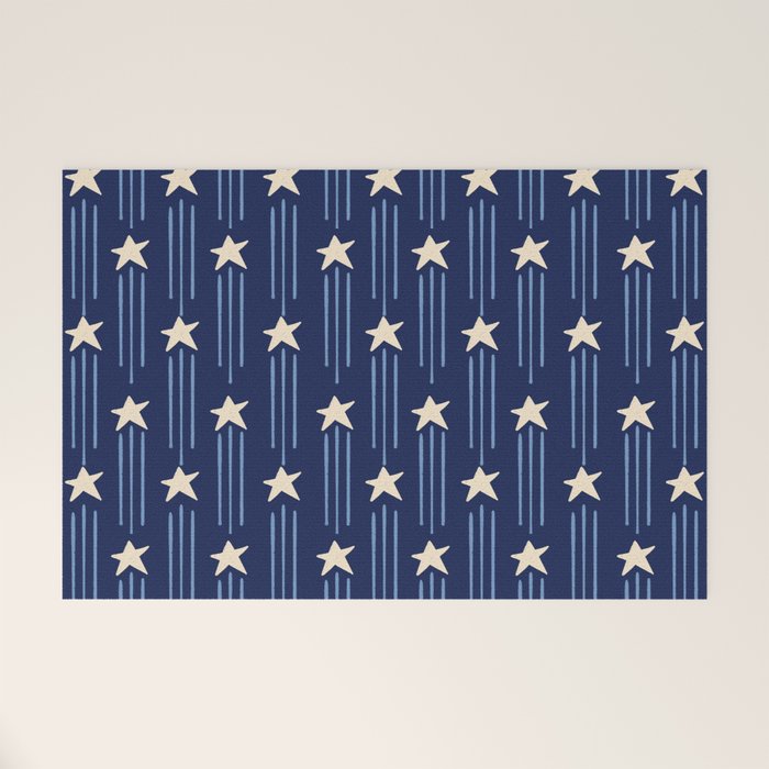 Night Star - indigo Welcome Mat Gallery Image 1