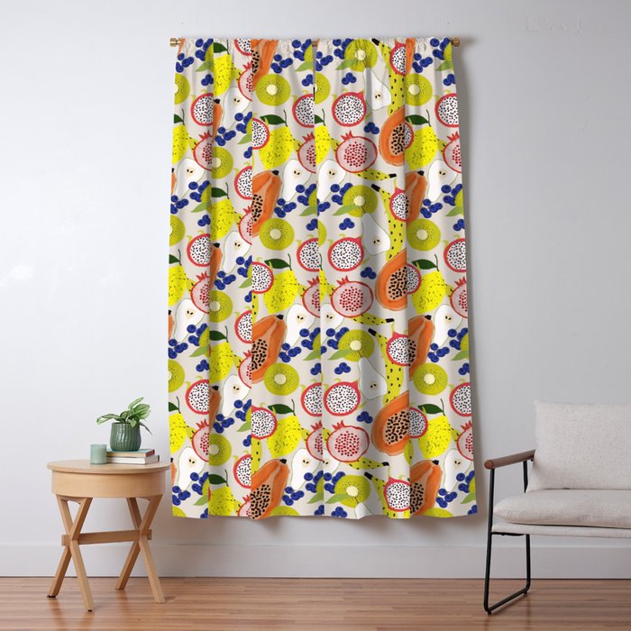 Tropical fruits Window Curtain Gallery Image 1