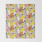 Tropical fruits Throw Blanket Gallery Image 2