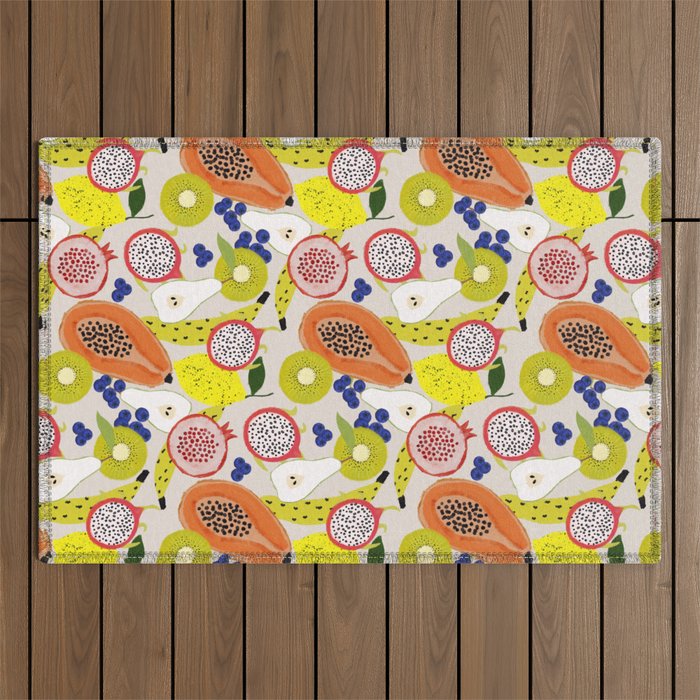 Tropical fruits Outdoor Rug Gallery Image 1