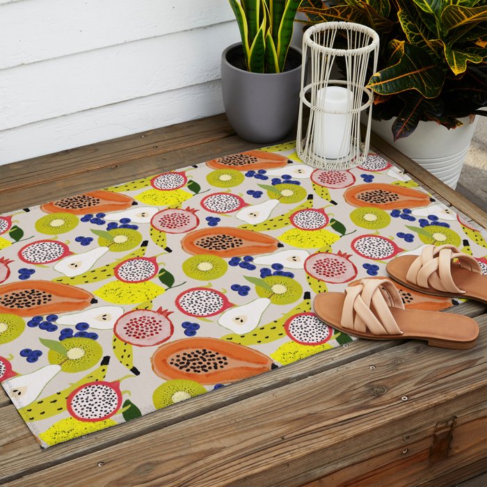 Tropical fruits Outdoor Rug Gallery Image 2