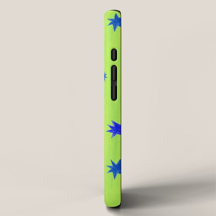 Celestial Star Twinkle in Galaxy Green Watercolor iPhone Case Gallery Image 2