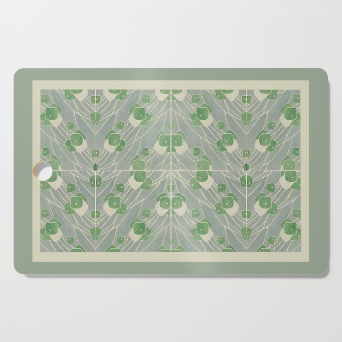 Green Geometric 1915 Hannah Borger Overbeck Cutting Board Gallery Image 1