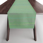 Minimal Doodle Dots in Sage Green Table Runner Gallery Image 1