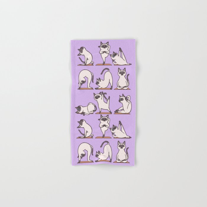 Siamese Cat Yoga Towels Gallery Image 1