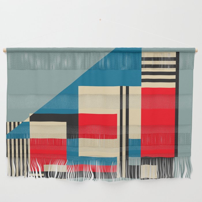 Piet Mondrian Inspired Modern Abstract Geometric Architecture Wall Hanging Gallery Image 1