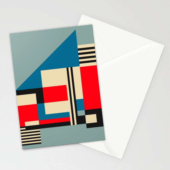 Piet Mondrian Inspired Modern Abstract Geometric Architecture Stationery Card Gallery Image 2