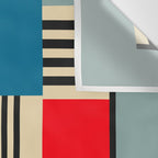 Piet Mondrian Inspired Modern Abstract Geometric Architecture Wall Tapestry Gallery Image 3