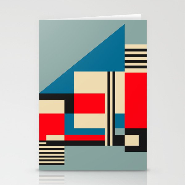 Piet Mondrian Inspired Modern Abstract Geometric Architecture Stationery Card Gallery Image 2