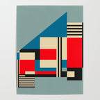 Piet Mondrian Inspired Modern Abstract Geometric Architecture Poster Gallery Image 4
