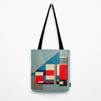 Piet Mondrian Inspired Modern Abstract Geometric Architecture Tote Bag Gallery Image 2