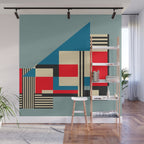 Piet Mondrian Inspired Modern Abstract Geometric Architecture Wall Mural Gallery Image 1