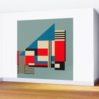 Piet Mondrian Inspired Modern Abstract Geometric Architecture Wall Mural Gallery Image 2