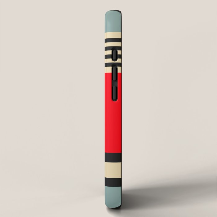 Piet Mondrian Inspired Modern Abstract Geometric Architecture iPhone Case Gallery Image 2