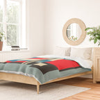 Piet Mondrian Inspired Modern Abstract Geometric Architecture Duvet Cover Gallery Image 2