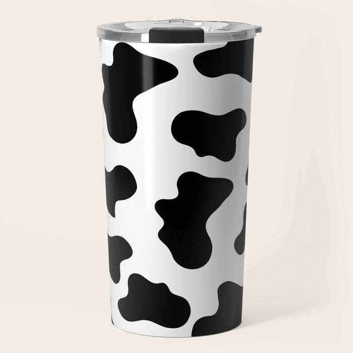 Moo Cow Print Travel Mug Gallery Image 1