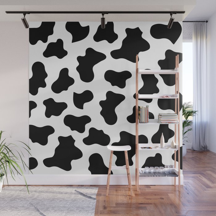 Moo Cow Print Wall Mural Gallery Image 1