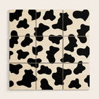 Moo Cow Print Wood Wall Art Gallery Image 1