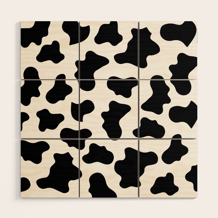 Moo Cow Print Wood Wall Art Gallery Image 1