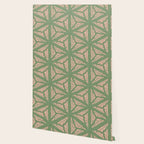 Threaded Geometric Green Peach Wallpaper Gallery Image 2
