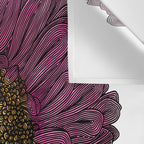 Pink Flower Drawing/ Illustration Wall Tapestry Gallery Image 3