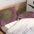 Pink Flower Drawing/ Illustration Pillow Sham Gallery Image 2