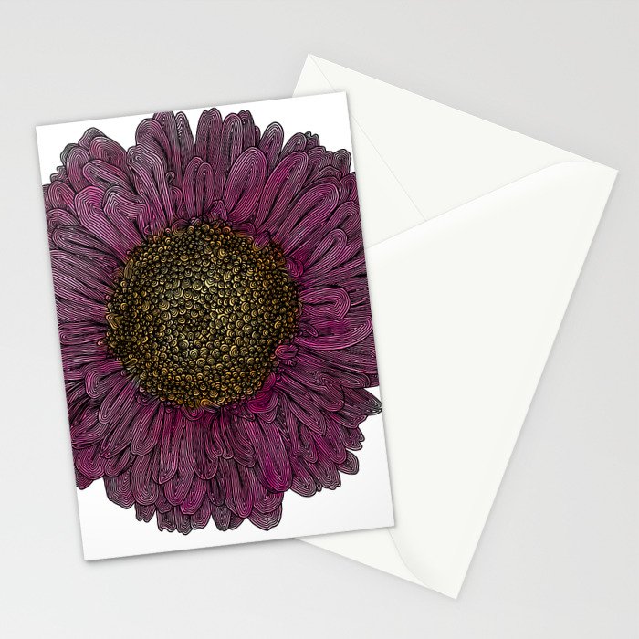 Pink Flower Drawing/ Illustration Stationery Card Gallery Image 2