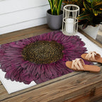 Pink Flower Drawing/ Illustration Outdoor Rug Gallery Image 2
