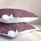 Pink Flower Drawing/ Illustration Pillow Sham Gallery Image 3