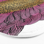 Pink Flower Drawing/ Illustration Bath Mat Gallery Image 3