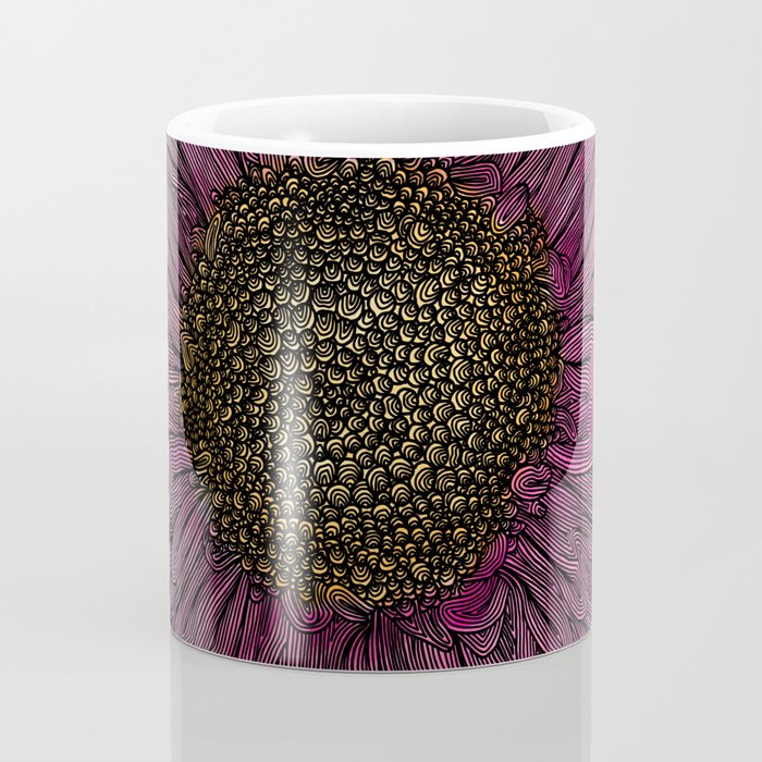 Pink Flower Drawing/ Illustration Coffee Mug Gallery Image 4