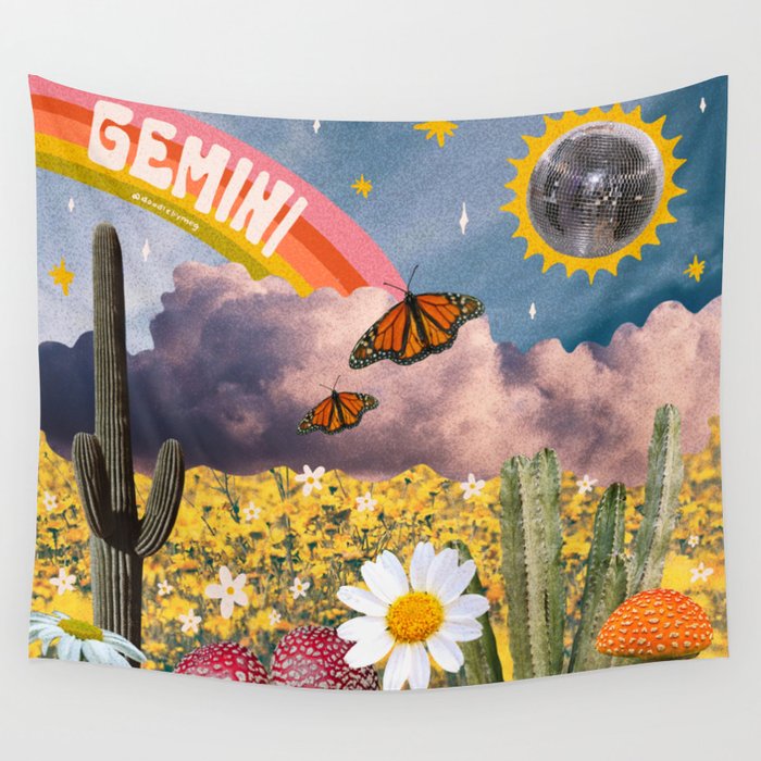 Gemini Collage Wall Tapestry Gallery Image 1