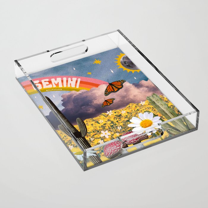 Gemini Collage Acrylic Tray Gallery Image 1