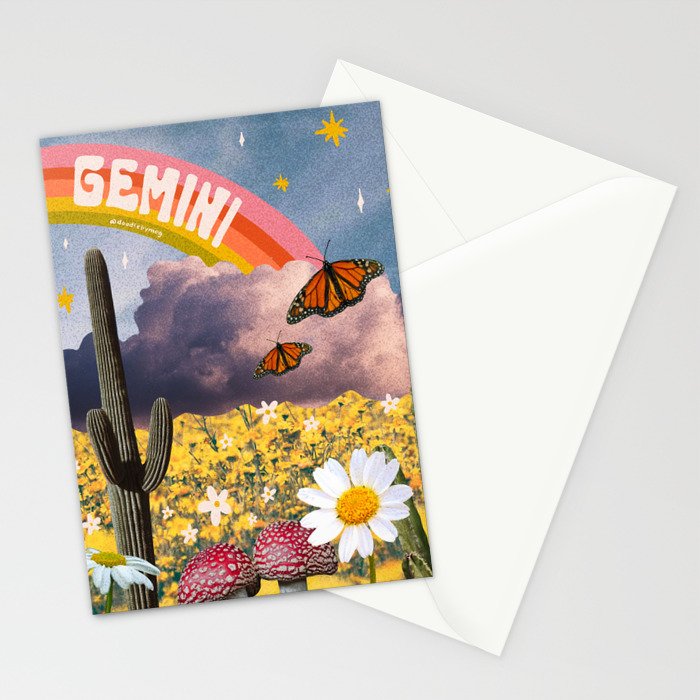 Gemini Collage Stationery Card Gallery Image 2